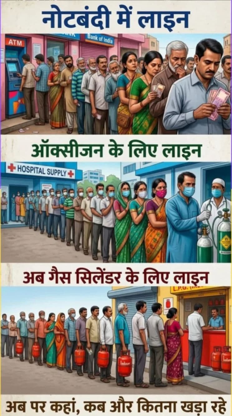 कतारों में खड़ा भारत – नोटबंदी से कोरोना तक आम नागरिक की अनकही कहानी