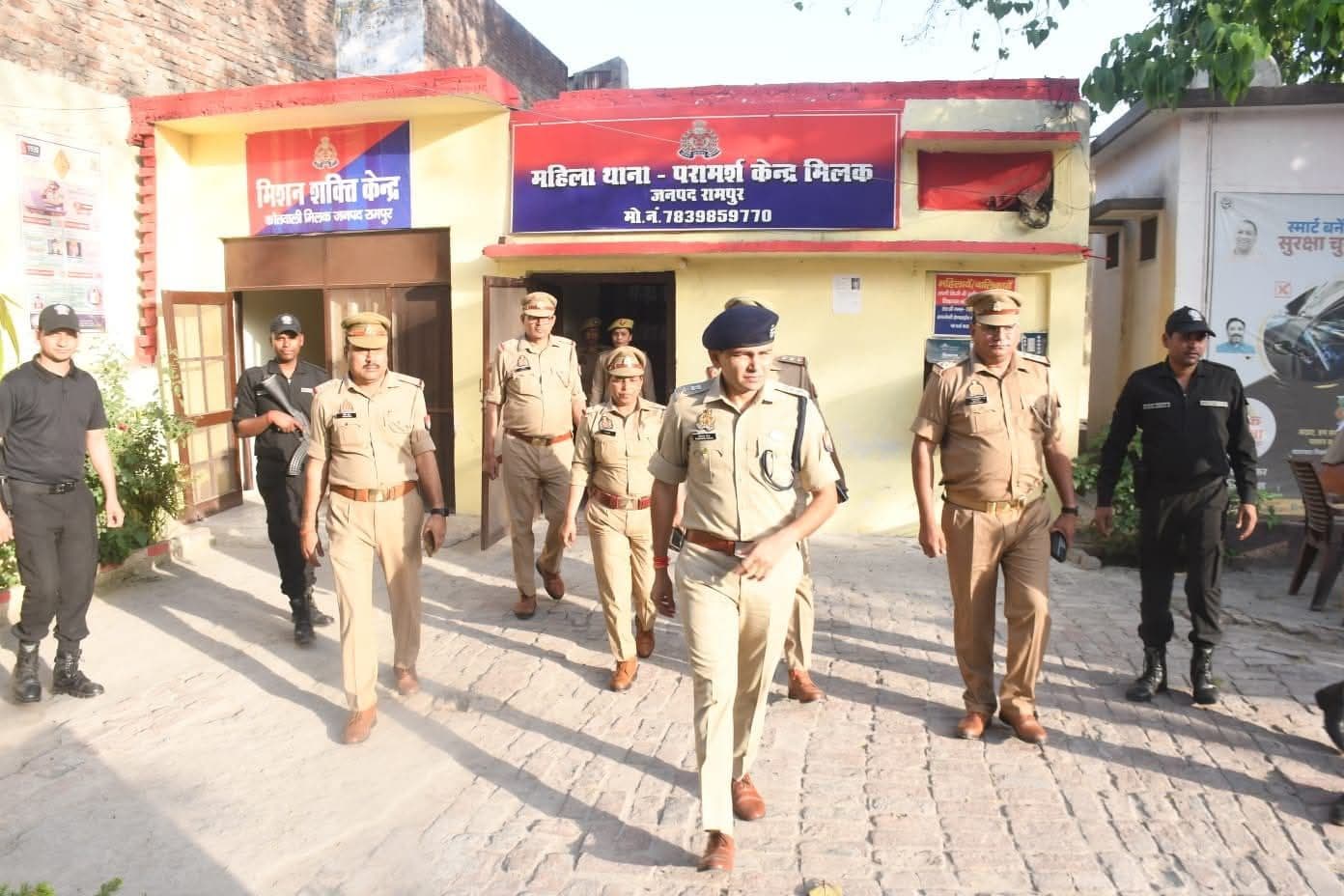 रामपुर पुलिस अधीक्षक का औचक निरीक्षण: थाना मिलक में व्यवस्थाओं का लिया जायजा